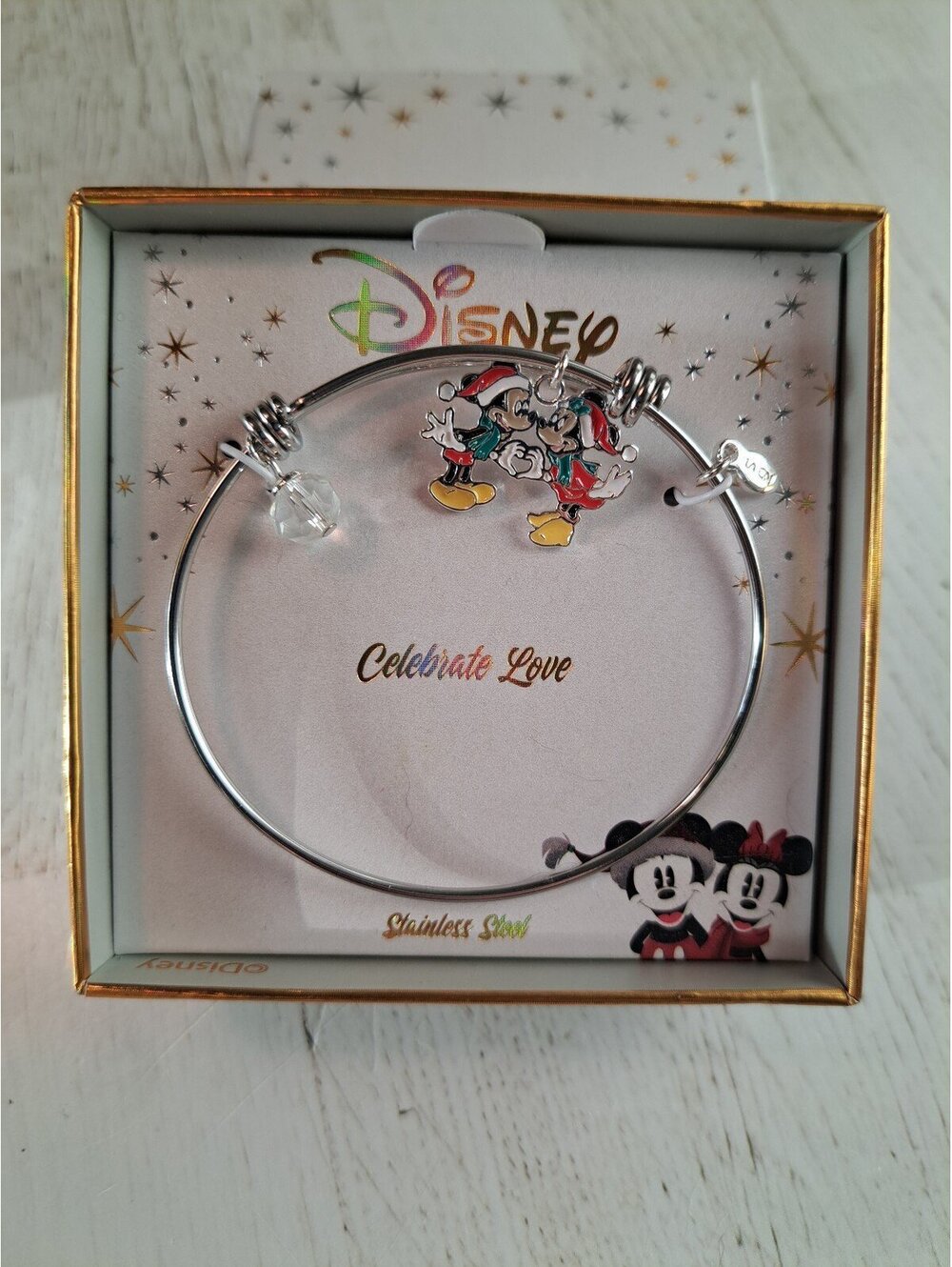 Mickey & Minnie Mouse Christmas Holiday Winter Charm Bracelet DisneyBound